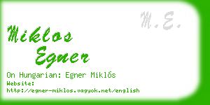 miklos egner business card
